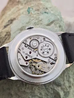 ROLEX MARCONI   A CUERDA DE HOMBRE DIAL RESTAURADO COLOR TURQUESA CAJA NIQUEL