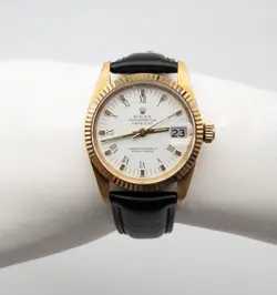 Estate $15,000 18k Yellow Gold ROLEX DATEJUST MIDSIZE 33mm Watch SERVICED