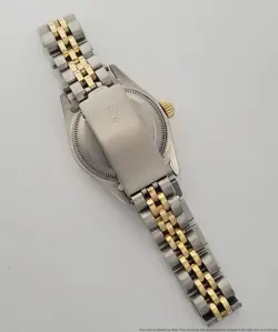 Rolex Lady Datejust 69173 SS 18K Gold Diamond Black Dial Automatic Wrist Watch