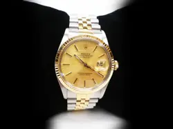 36MM 18K GOLD STAINLESS ROLEX OYSTER PERPETUAL DATEJUST WRISTWATCH 16013