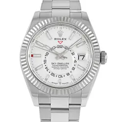 ROLEX SKY-DWELLER WHITE DIAL WATCH 336934