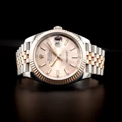 ROLEX DATEJUST 126331 PINK AND SILVER JUBILEE BRACELET WITH FLUTED BEZEL 2018