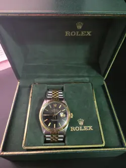 ROLEX DATEJUST 16013  18K GOLD AND SILVER  JUBILEE BRACELET  18K