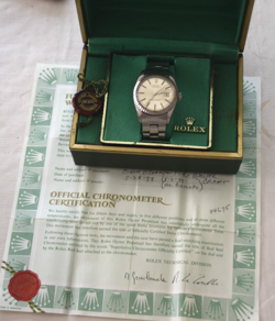 1977 ROLEX DATEJUST 1603 W/ BOX & PAPERS PIE PAN DIAL