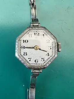 LADIES VINTAGE 18K WHITE GOLD ROLEX WATCH