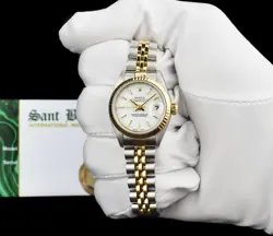 ROLEX Ladies 18kt Gold & Stainless Steel DateJust White Stick 79173 SANT BLANC