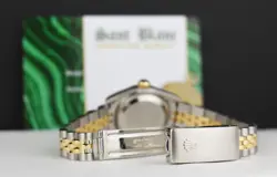 ROLEX Ladies 18kt Gold & Stainless Steel DateJust White Stick 79173 SANT BLANC