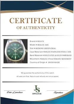 GREEN DIAL DATE