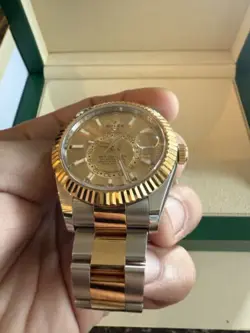 Rolex Sky-Dweller 326933 Champagne Dial Two Tone Gold Bracelet with Card and Box