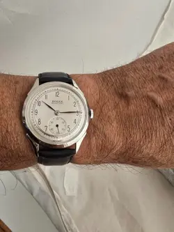 ROLEX MARCONI  A CUERDA DE HOMBRE DIAL RESTAURADO COLOR PLATA CAJA  NICKEL