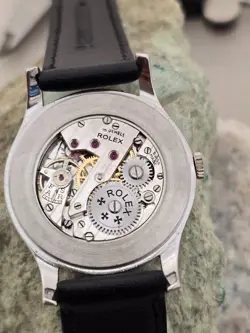 ROLEX MARCONI  A CUERDA DE HOMBRE DIAL RESTAURADO COLOR PLATA CAJA  NICKEL