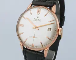 NICE VINTAGE ROLEX MARCONI MEN'S WATCH 18K GOLD PLATED CASE FROM 45'S SERVICED