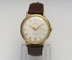 1950's Rolex 4009 36mm "Oversize" Precision 18K Manual Wind Mens Swiss Watch
