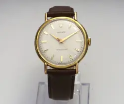 1950's Rolex 4009 36mm "Oversize" Precision 18K Manual Wind Mens Swiss Watch