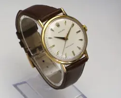 1950's Rolex 4009 36mm "Oversize" Precision 18K Manual Wind Mens Swiss Watch