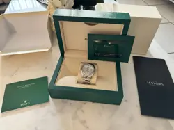 MEN'S ROLEX DATEJUST STAINLESS STEEL MOTHER OF PEARL & DIAMOND DIAL (41MM)