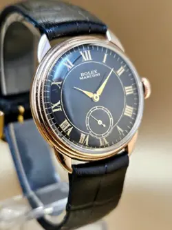 VINTAGE & FINE ROLEX MARCONI MANUAL HAND WINDING 1950's BLACK DIAL! WRISTWATCH !