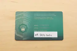 2021 CARD ROLEX