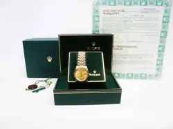 34MM 18K SS ROLEX DATE 15003 BRACELET WRISTWATCH
