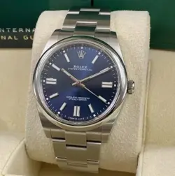 2021 ROLEX OYSTER PERPETUAL 41MM 124300 STAINLESS STEEL BLUE DIAL