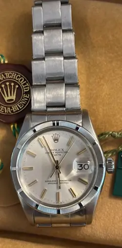 ROLEX OYSTER PERPETUAL DATE 1501 34MM EXCELLENT CONDITION WITH BOX