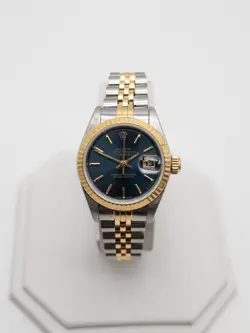 $12,000 ROLEX 69173 18K YELLOW GOLD SS BLACK LADIES WATCH SERVICED