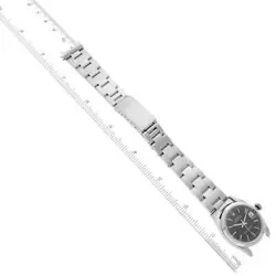 ROLEX DATEJUST 31 MIDSIZE BLACK DIAL STEEL LADIES WATCH 78240