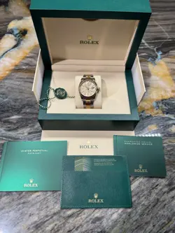 Unworn Rolex Datejust 36mm Gold Palm Dial- 126233 - Box and Papers