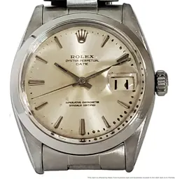 Rolex Oyster Perpetual Date 1500 Mens Vintage Steel Wrist Watch