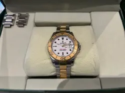 ROLEX GOLD MENS WATCH OYSTER PERPETUAL DATE YACHT MASTER 35MM