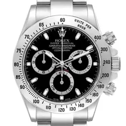ROLEX DAYTONA CHRONOGRAPH BLACK DIAL STEEL MENS WATCH 116520 BOX CARD
