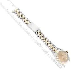 ROLEX DATEJUST CHAMPAGNE DIAMOND DIAL STEEL YELLOW GOLD MENS WATCH 16233