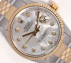 18K FLUTED BEZEL-WHITE