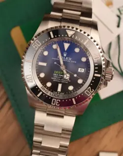 ROLEX SEA-DWELLER 126660 JAMES CAMERON DEEP BLUE TITANIUM DIVERS WATCH RECENT
