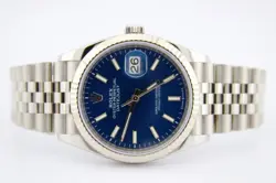 ROLEX DATEJUST 36 BLUE DIAL 18K WHITE GOLD AND STEEL 126234
