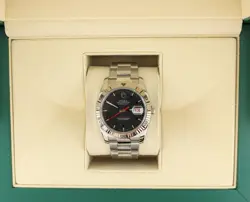 2007 ROLEX DATEJUST 116264 TURNOGRAPH BLACK DIAL SS OYSTER NO PAPERS 36MM