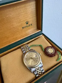 ROLEX DATEJUST WATCH 36MM REF. 1601 | CHAMPAGNE  DIAL | TWO-TONE JUBILEE VINTAGE