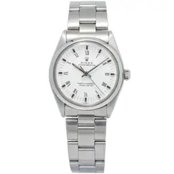 ROLEX OYSTER PERPETUAL 1002 STAINLESS STEEL WHITE ROMAN DIAL AUTO UNISEX 34MM