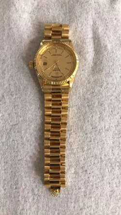 GOLD PLATED MENS WATCH