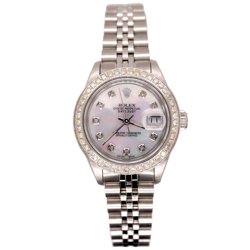 ROLEX LADIES DATEJUST 26MM STEEL WATCH JUBILEE ICED 1.50CT DIAMONDS MOP DIAL