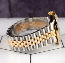 Rolex Datejust 36mm YG/Steel 2.25ct Diamonds Green Dial Hidden Clasp Watch