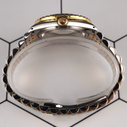 Rolex Datejust 36mm YG/Steel 2.25ct Diamonds Green Dial Hidden Clasp Watch