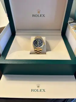 ROLEX PRESIDENT 36MM 1985 BLACK DIAMOND DIAL 18038 FLUTED BARK