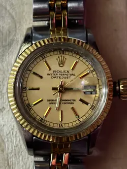 ROLEX DATEJUST 16013 - 36MM CHAMPAGNE DIAL WITH PAPERS