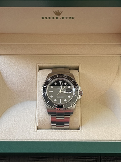 2023 ROLEX SEA-DWELLER RED LETTER 126600 43MM BLACK DIAL STEEL BOX PAPERS