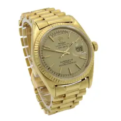 MEN'S 18K ROLEX OP DAY-DATE PRESIDENT WATCH REF.1803 CHAMPAGNE DIAL #W180895-1