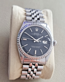 VINTAGE ROLEX DATEJUST 36MM BLACK DIAL DATE WATCH REF. 1603