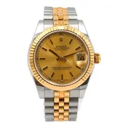 VINTAGE LADIES ROLEX 178273 DATEJUST TWO TONE WRISTWATCH 18K YELLOW GOLD SS