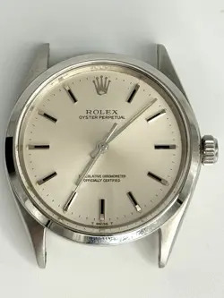 ROLEX OP STAINLESS STEEL SILVER DIAL 34MM AUTOMATIC WATCH 1002