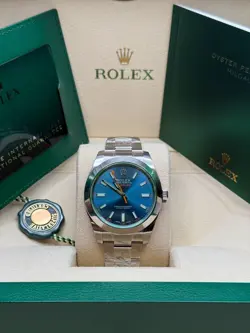 MILGAUSS NEW DISCONTINUED BLUE DIAL GREEN CRYSTAL STAINLESS STEEL